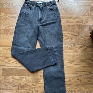 Abercrombie & Fitch 90s Straight Ultra High Rise Black Jeans